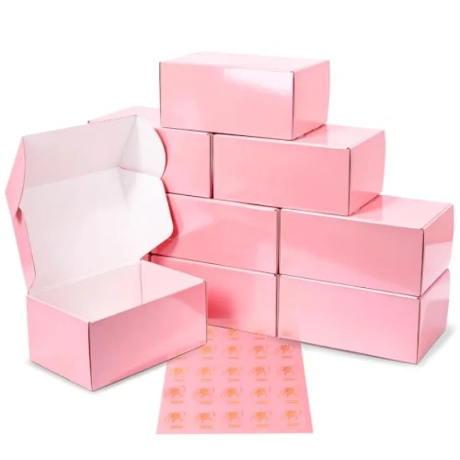 9"x6"x4" 30 Pack Shipping Boxes, Glossy Pink Corrugated Cardboard Mailing Boxes for Small Business Packaging, Shipping Mugs, Su
9"x6"x4" 30 Pack Shipping Boxes, Glossy Pink Corrugated Cardboard Mailing Boxes for Small Business Packaging, Shipping Mugs, Su