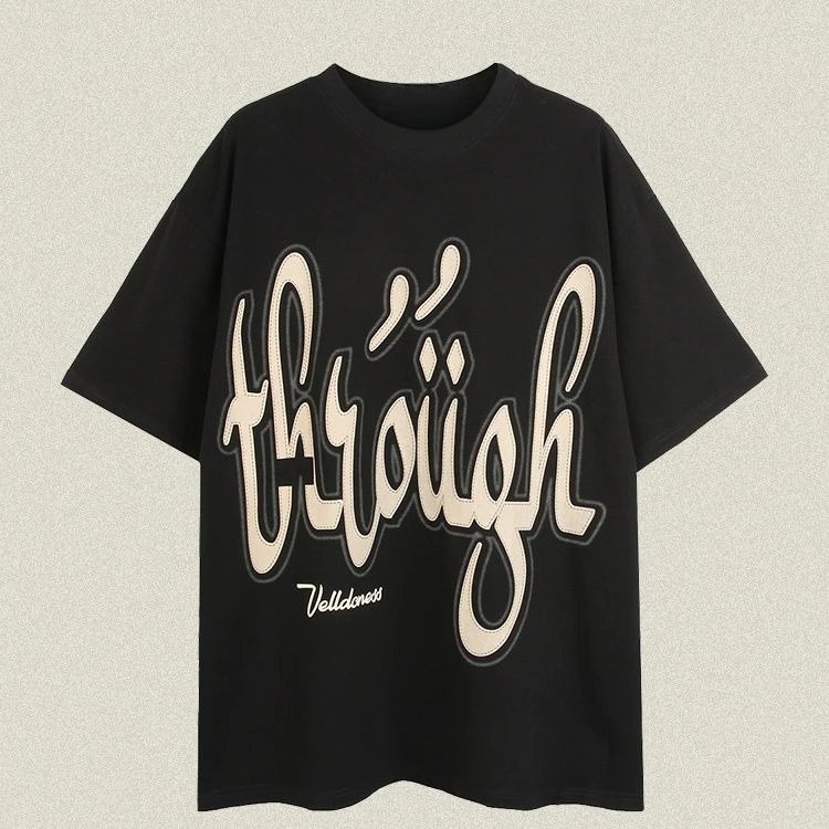 Tide Brand American High Street Design Sense Letter Хлопковая футболка с короткими рукавами и принтом Мужская свободная футболка в стиле хип-хоп для пары оверсайз
Tide Brand American High Street Design Sense Letter Хлопковая футболка с короткими рукавами и принтом Мужская свободная футболка в стиле хип-хоп для пары оверсайз