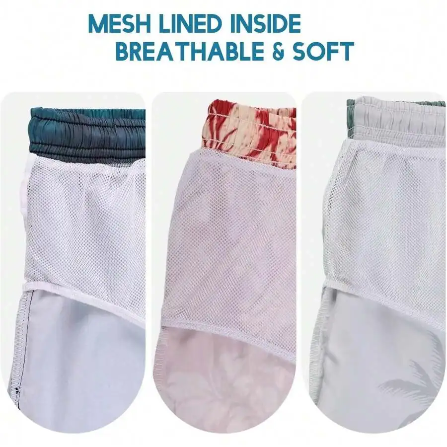Mens Hawaiian Swim Trunks With Mesh Lining Breathable Beach Shorts
Mens Hawaiian Swim Trunks With Mesh Lining Breathable Beach Shorts