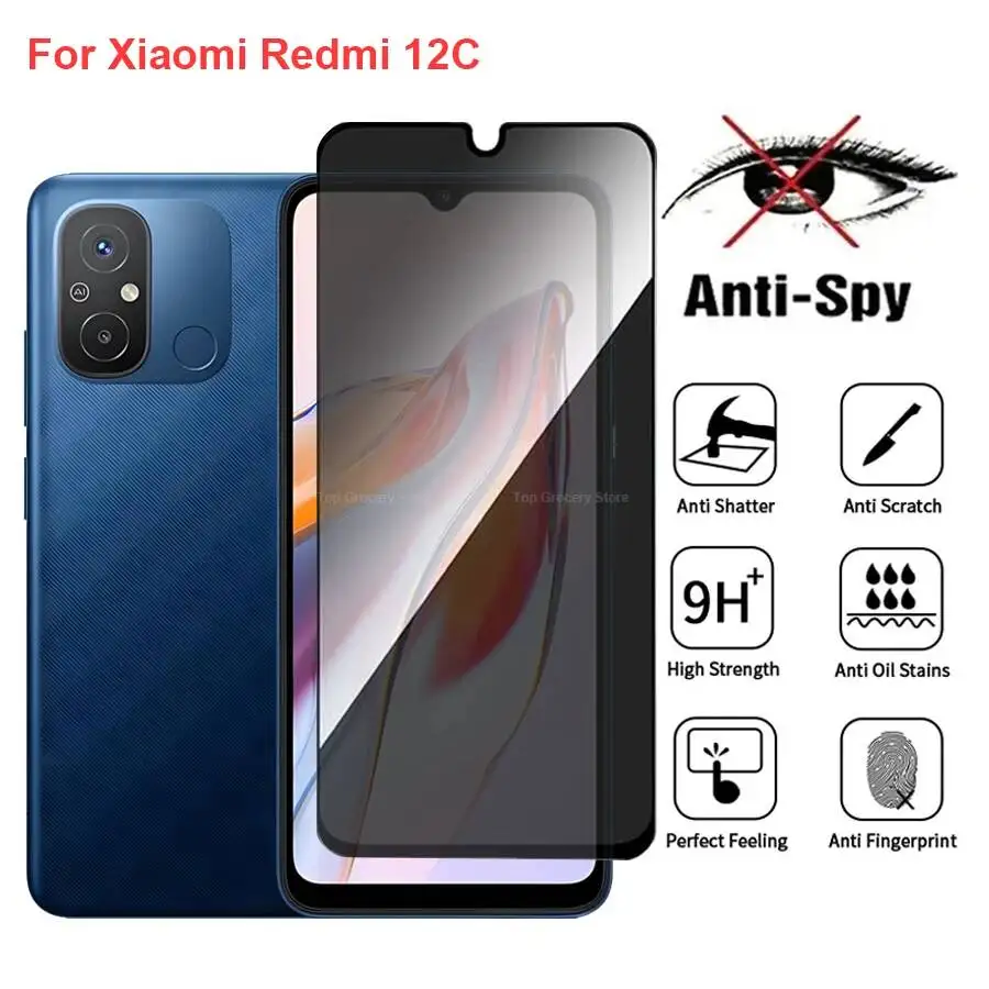 For Xiaomi Redmi 12C Anti Spy Privacy Tempered Glass Protector Compatible For Redmi12c Full Cover Screen Phone Film
For Xiaomi Redmi 12C Anti Spy Privacy Tempered Glass Protector Compatible For Redmi12c Full Cover Screen Phone Film