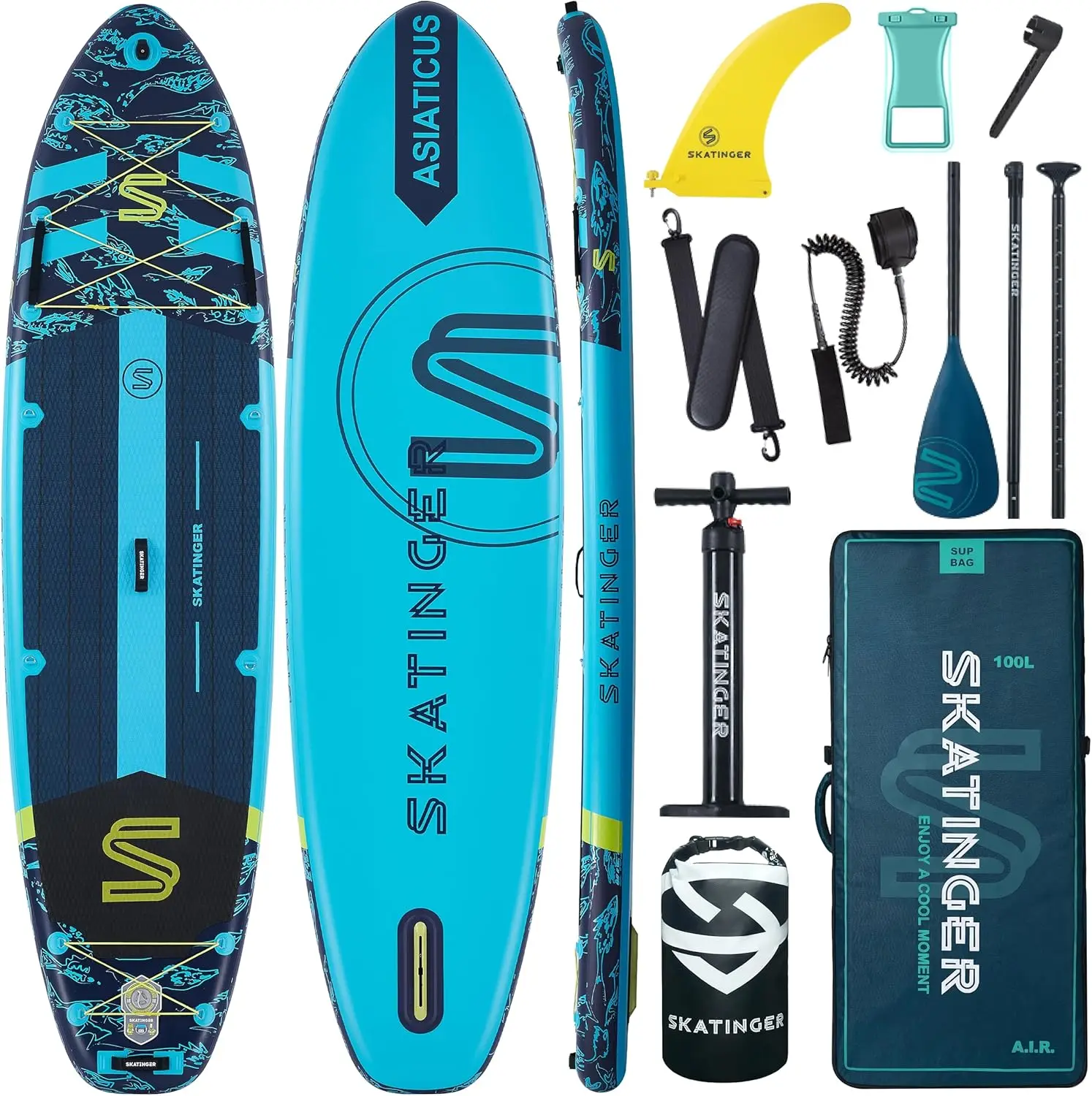 11'6×35" Super Wide Inflatable Paddle Board, Ultra Stable Stand Up Paddleboards for 450lb/3 People/Family/Big Size w/Shoulder St
11'6×35" Super Wide Inflatable Paddle Board, Ultra Stable Stand Up Paddleboards for 450lb/3 People/Family/Big Size w/Shoulder St