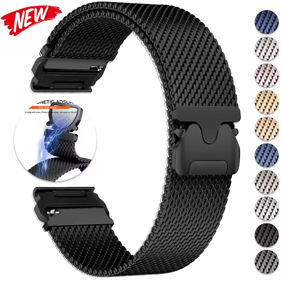 Magnetic Stainless Steel Strap for Garmin Fenix 8 7X 7 Pro Fenix 6X 5X 5Plus Forerunner 970 965 955 Quick Fit Bracelet Band
Magnetic Stainless Steel Strap for Garmin Fenix 8 7X 7 Pro Fenix 6X 5X 5Plus Forerunner 970 965 955 Quick Fit Bracelet Band