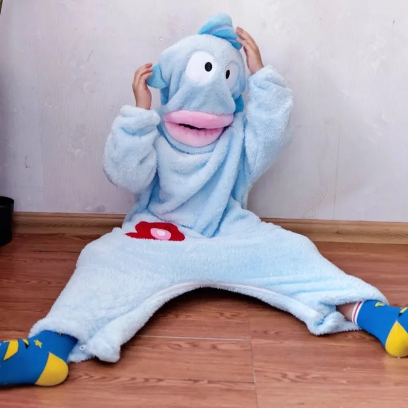 Anime Hangyodon Women Coral Fleece Jumpsuit Pajamas Cartoon Funny Couple Nightgown Long Style Thickening Cute Household Clothes
Anime Hangyodon Women Coral Fleece Jumpsuit Pajamas Cartoon Funny Couple Nightgown Long Style Thickening Cute Household Clothes
