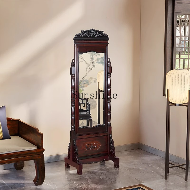 Solid wood Chinese grooming table mirror full body floor carving simple and modern
Solid wood Chinese grooming table mirror full body floor carving simple and modern