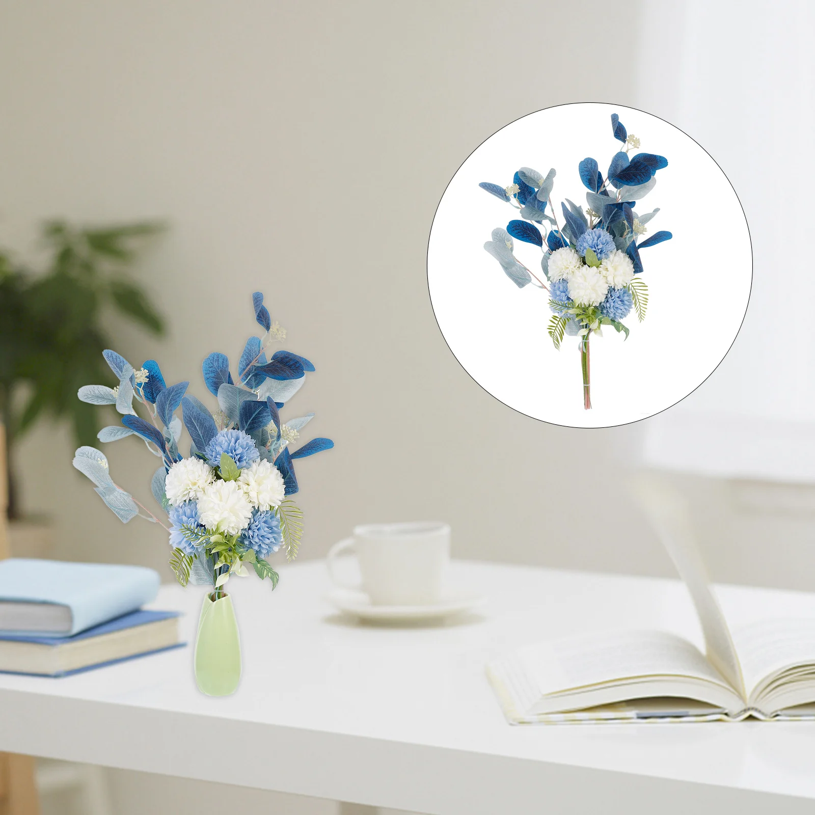 Simulated Eucalyptus Chrysanthemum Bouquet Artificial Flower Wedding Home Decoration Fake Silk Flowers Bulk Centerpieces Party
Simulated Eucalyptus Chrysanthemum Bouquet Artificial Flower Wedding Home Decoration Fake Silk Flowers Bulk Centerpieces Party