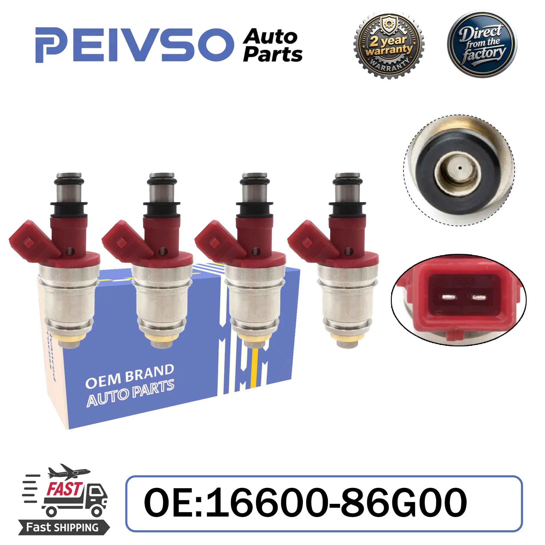 PEIVSO 4pcs JS21-1 16600-86G00 16600-86G10 16600-86G01 FJ342 Fuel Injectors For NISSAN D21 2.4L 1990-1994 Pickup 2.4L 1995
PEIVSO 4pcs JS21-1 16600-86G00 16600-86G10 16600-86G01 FJ342 Fuel Injectors For NISSAN D21 2.4L 1990-1994 Pickup 2.4L 1995
