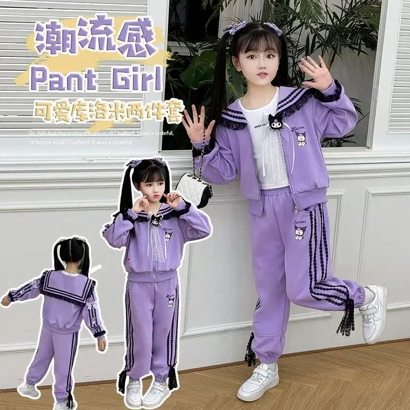 Sweet Kuromi Anime Sanrio Long Sleeve Hooded Jacket Pants Set Kawaii Cute Cartoon Children Clothing Lovely Toys for Kids
Sweet Kuromi Anime Sanrio Long Sleeve Hooded Jacket Pants Set Kawaii Cute Cartoon Children Clothing Lovely Toys for Kids