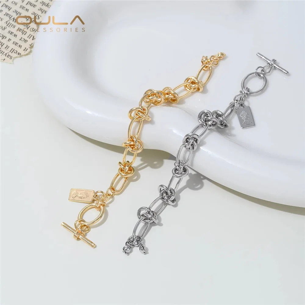 14K Gold-plated OT Clasp Personalized Creative Paperclip Knot Chain Diy Handcrafted Crystal Necklace Luxury Bracelet Accessory
14K Gold-plated OT Clasp Personalized Creative Paperclip Knot Chain Diy Handcrafted Crystal Necklace Luxury Bracelet Accessory
