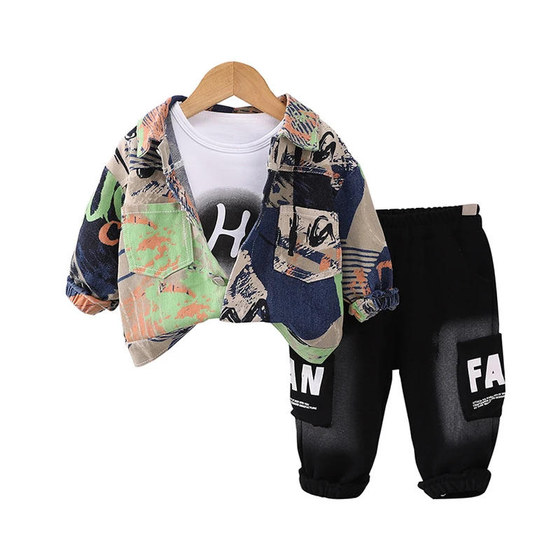 2024 Spring Autumn Baby Boy Clothes 1 To 2 Years Single Breasted Cardigan Denim Jackets + T-shirts + Pants Boys Boutique Outfits
2024 Spring Autumn Baby Boy Clothes 1 To 2 Years Single Breasted Cardigan Denim Jackets + T-shirts + Pants Boys Boutique Outfits
