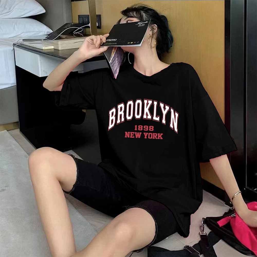 Women T-Shirt New York Print Letter T Shirt Female Streetwear Tops Ladies Y2k Clothes Leisure Fashion Aesthetic Blouse Girl Tees
Women T-Shirt New York Print Letter T Shirt Female Streetwear Tops Ladies Y2k Clothes Leisure Fashion Aesthetic Blouse Girl Tees