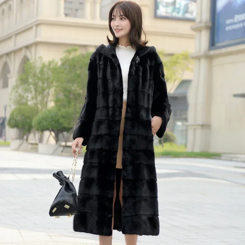 Tcyeek High-end Real Fur Coat Women Long Natural Female Mink Fur Jackets Warm Clothes Winter Women's Fur Jacket Fourrure Femme
Tcyeek High-end Real Fur Coat Women Long Natural Female Mink Fur Jackets Warm Clothes Winter Women's Fur Jacket Fourrure Femme