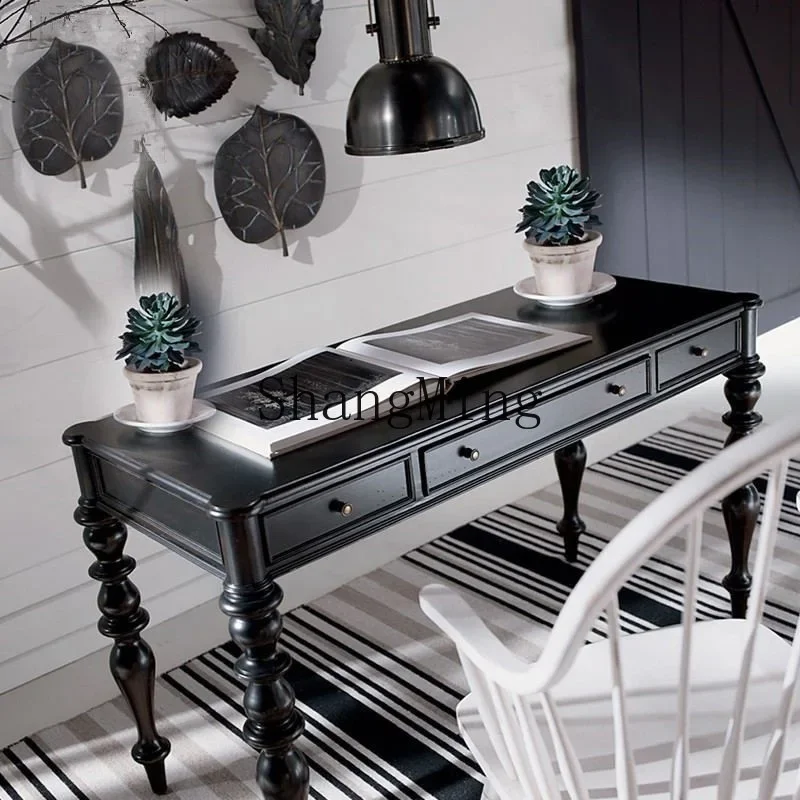 SM log retro old desk study book high-end art computer desk bookshelf
SM log retro old desk study book high-end art computer desk bookshelf