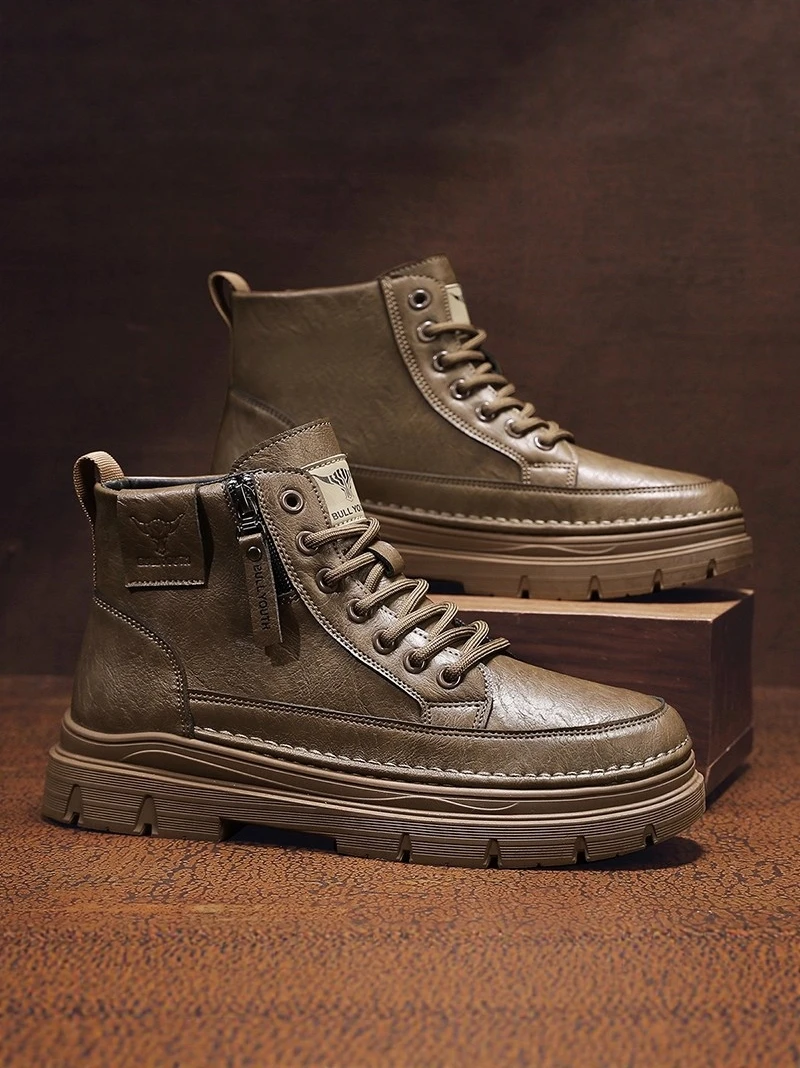 Men's High-Top Boots Waterproof Anti-Slip Thick Bottom Heightening Work Boots Retro British Brown Motorcycle Leather B...
Men's High-Top Boots Waterproof Anti-Slip Thick Bottom Heightening Work Boots Retro British Brown Motorcycle Leather B...