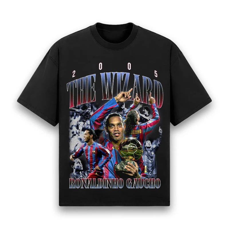 Классические мужские футболки с принтом футбольной звезды RONALDINHO BARCA TEE, летняя одежда, повседневный хлопковый мужской топ большого размера Y2K с короткими рукавами
Классические мужские футболки с принтом футбольной звезды RONALDINHO BARCA TEE, летняя одежда, повседневный хлопковый мужской топ большого размера Y2K с короткими рукавами