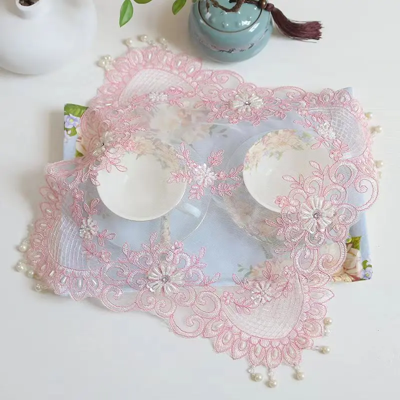 Table decoration and accessories pink beads flowers Embroidery table cloth cover wedding kitchen Christmas dining tea tablecloth
Table decoration and accessories pink beads flowers Embroidery table cloth cover wedding kitchen Christmas dining tea tablecloth