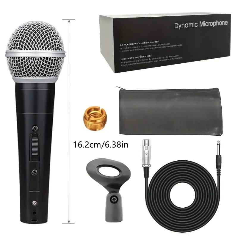 Professional Vocal Dynamic Microphone,With Open/off Switch-Professional Studio and Live Performance Cardioid Microphone
Professional Vocal Dynamic Microphone,With Open/off Switch-Professional Studio and Live Performance Cardioid Microphone