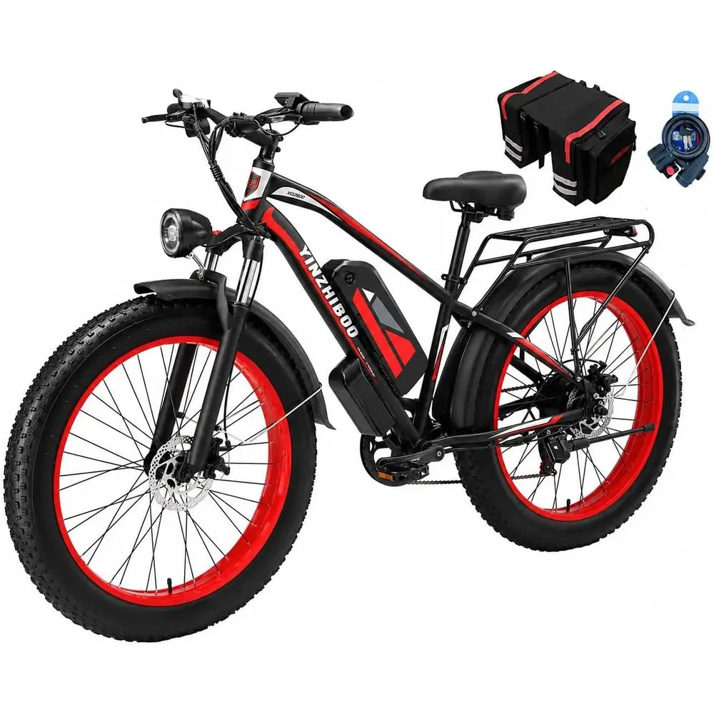 Electric Bike or Adults, 2000W Peak Motor E Bikes, 26" at Tire Electric Mountain Bike, 32 MPH Electric ycle, 48V 17.5Ah (840Wh)
Electric Bike or Adults, 2000W Peak Motor E Bikes, 26" at Tire Electric Mountain Bike, 32 MPH Electric ycle, 48V 17.5Ah (840Wh)