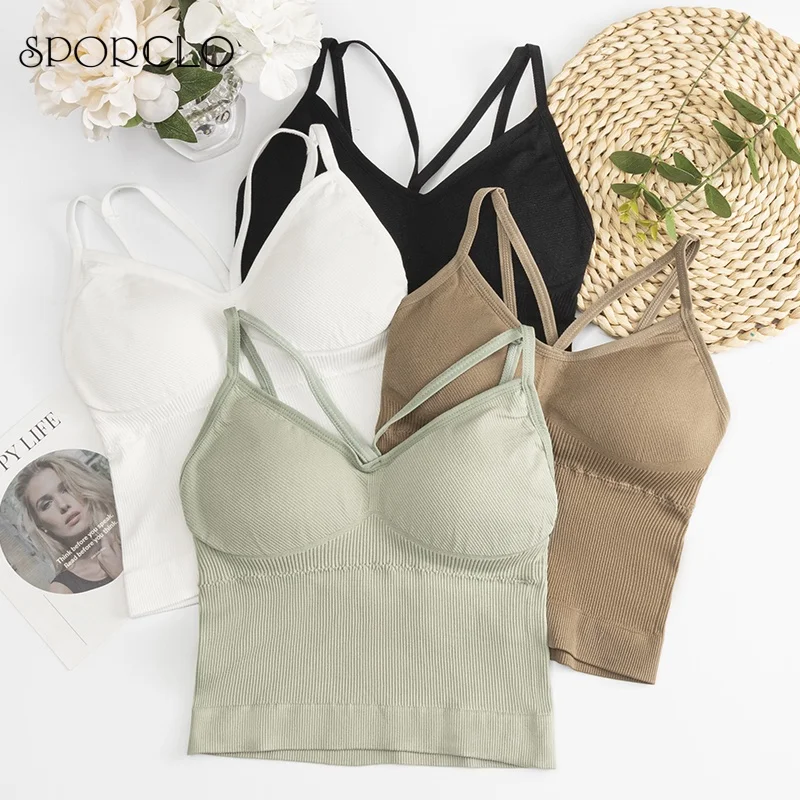 SPORCLO 1 PC Women Tank Crop Top Seamless Underwear Female V-Neck Crop Tops Ladies Sport Wear Comfortable Vest Top Bra Freesize
SPORCLO 1 PC Women Tank Crop Top Seamless Underwear Female V-Neck Crop Tops Ladies Sport Wear Comfortable Vest Top Bra Freesize