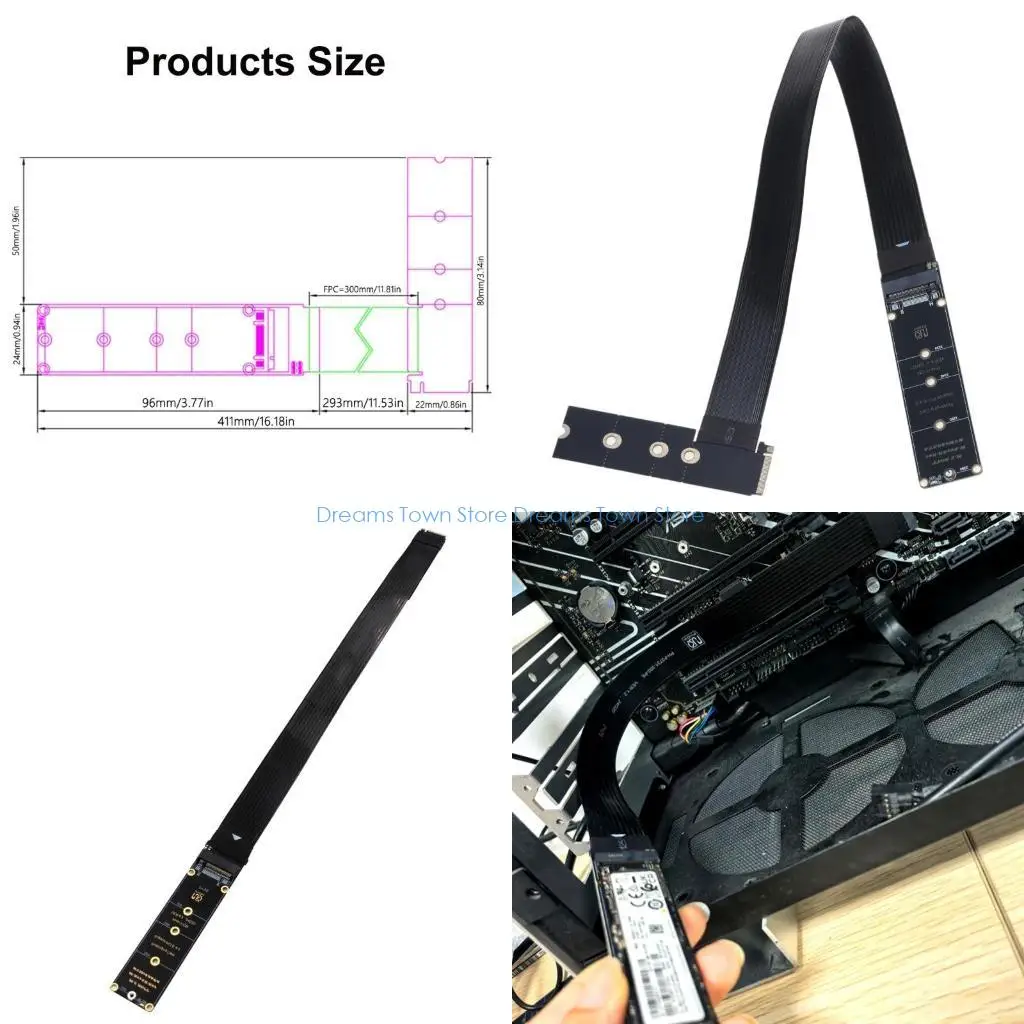 HX6A M.2 NVMe PCIe Extender Risers Adapter Cable 2230 2242 2260 2280 M.2 NVMe Solid States Drives
HX6A M.2 NVMe PCIe Extender Risers Adapter Cable 2230 2242 2260 2280 M.2 NVMe Solid States Drives