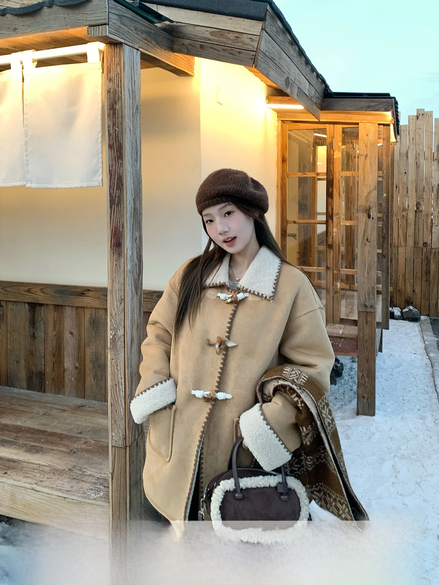 Women's Thiened Lamb Fur Jaet Winter Loose Fit Small Size Button up Coat Korean Sle Commute Polyester Spandex Blend
Women's Thiened Lamb Fur Jaet Winter Loose Fit Small Size Button up Coat Korean Sle Commute Polyester Spandex Blend
