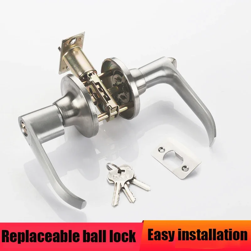 Высококачественный замок для дверной ручки из алюминиевого сплава, трехстворчатый шаровой дверной замок, аппаратный замок для кухни, ванной комнаты, спальни с ключом
Высококачественный замок для дверной ручки из алюминиевого сплава, трехстворчатый шаровой дверной замок, аппаратный замок для кухни, ванной комнаты, спальни с ключом
