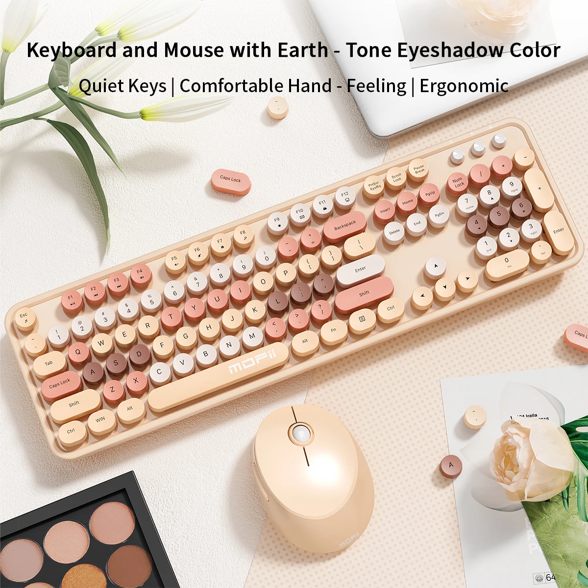 MOFii Wireless Connection 2.4G Mixed-Color Keycaps High-Aesthetic Ergonomic Sweet Keyboard and Mouse Set
MOFii Wireless Connection 2.4G Mixed-Color Keycaps High-Aesthetic Ergonomic Sweet Keyboard and Mouse Set