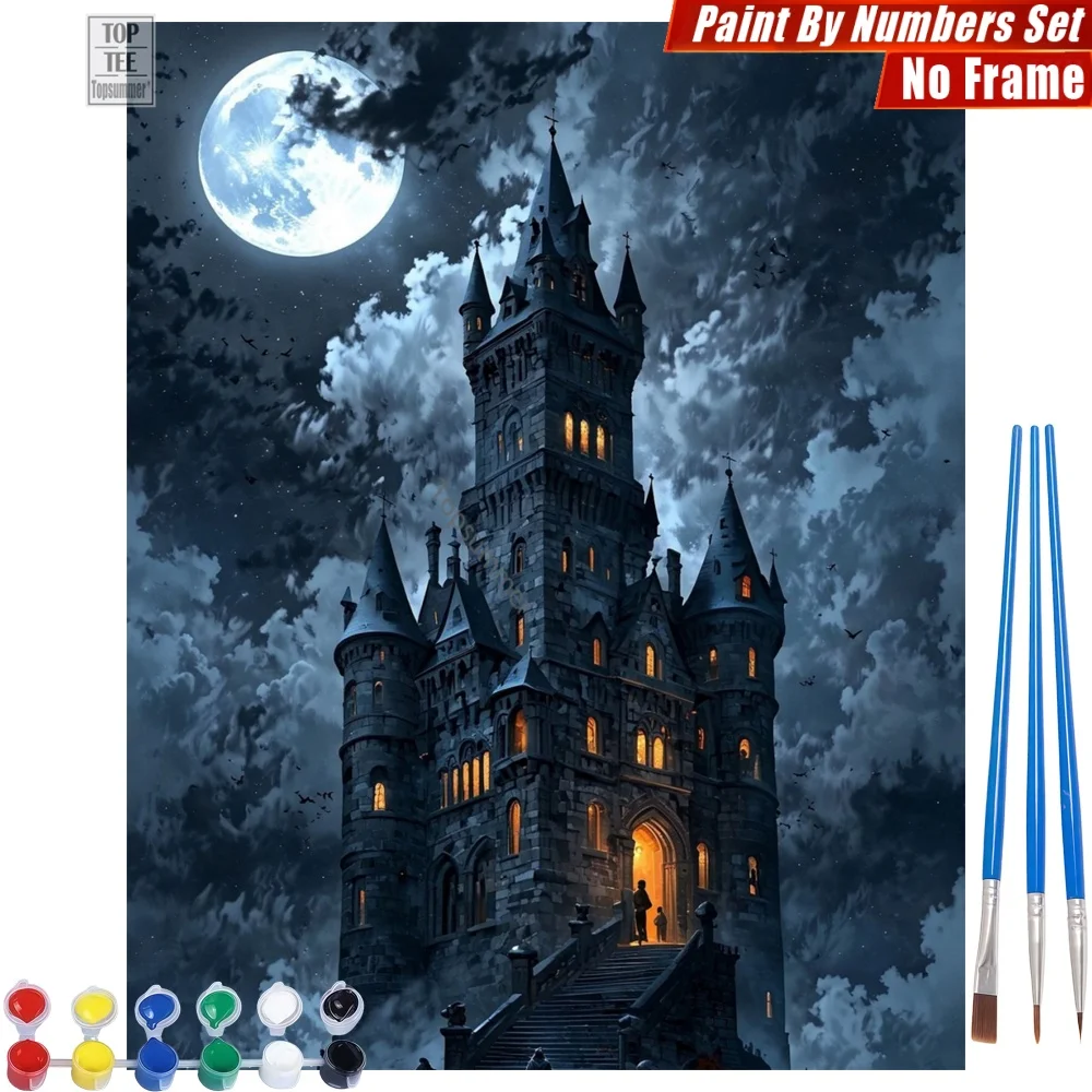 Moonlit Gothic castle DIY Painting By Numbers Set - Mysterious eerie atmosphere Quality Family Time Christmas Gift For Grandma
Moonlit Gothic castle DIY Painting By Numbers Set - Mysterious eerie atmosphere Quality Family Time Christmas Gift For Grandma