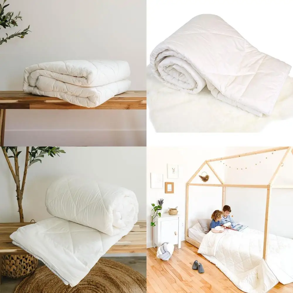 Organic Cotton Crib Size Mid-Weight Australian Wool Duvet Insert, Machine Washable Comforter
Organic Cotton Crib Size Mid-Weight Australian Wool Duvet Insert, Machine Washable Comforter