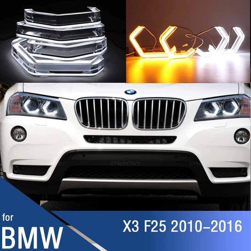 Для BMW X3 F25 2010-2016 Белый M4 Стиль LED Crystal Angel Eye Комплект дневного света с желтым указателем поворота
Для BMW X3 F25 2010-2016 Белый M4 Стиль LED Crystal Angel Eye Комплект дневного света с желтым указателем поворота