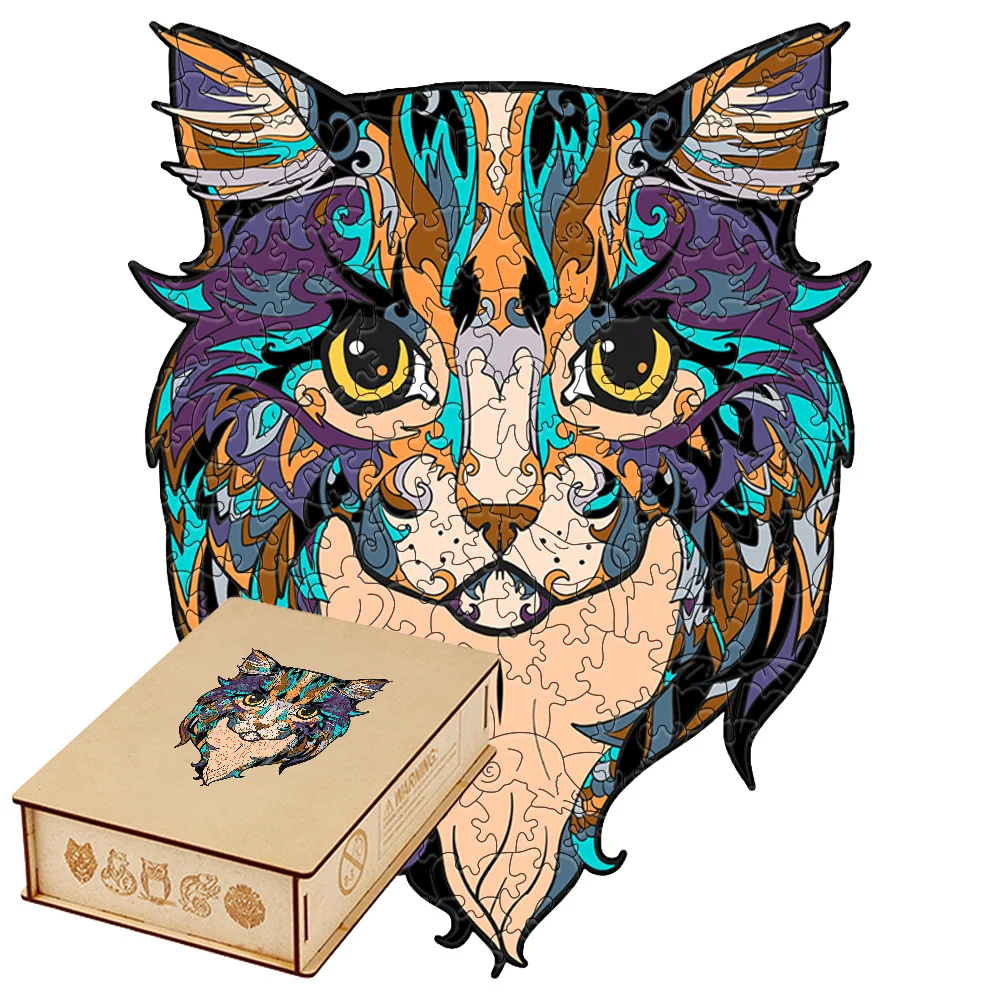 Cat Wooden Jigsaw Puzzle for Adults Mandala Animal Shaped Puzzle Irregular Wooden Brain Teaser Gift Decor Toy
Cat Wooden Jigsaw Puzzle for Adults Mandala Animal Shaped Puzzle Irregular Wooden Brain Teaser Gift Decor Toy