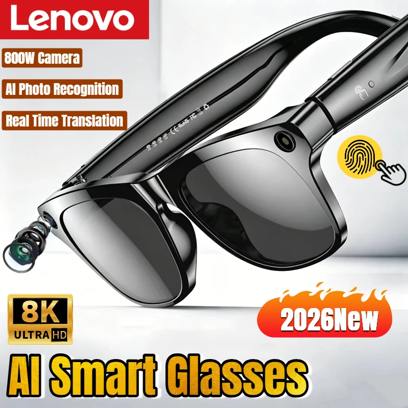 Lenovo 100MP Camera 8K HD Smart Glasses Chat GPT 260mAh Battery Bluetooth Call Voice Assistant Control Smart Glasses for Men
Lenovo 100MP Camera 8K HD Smart Glasses Chat GPT 260mAh Battery Bluetooth Call Voice Assistant Control Smart Glasses for Men