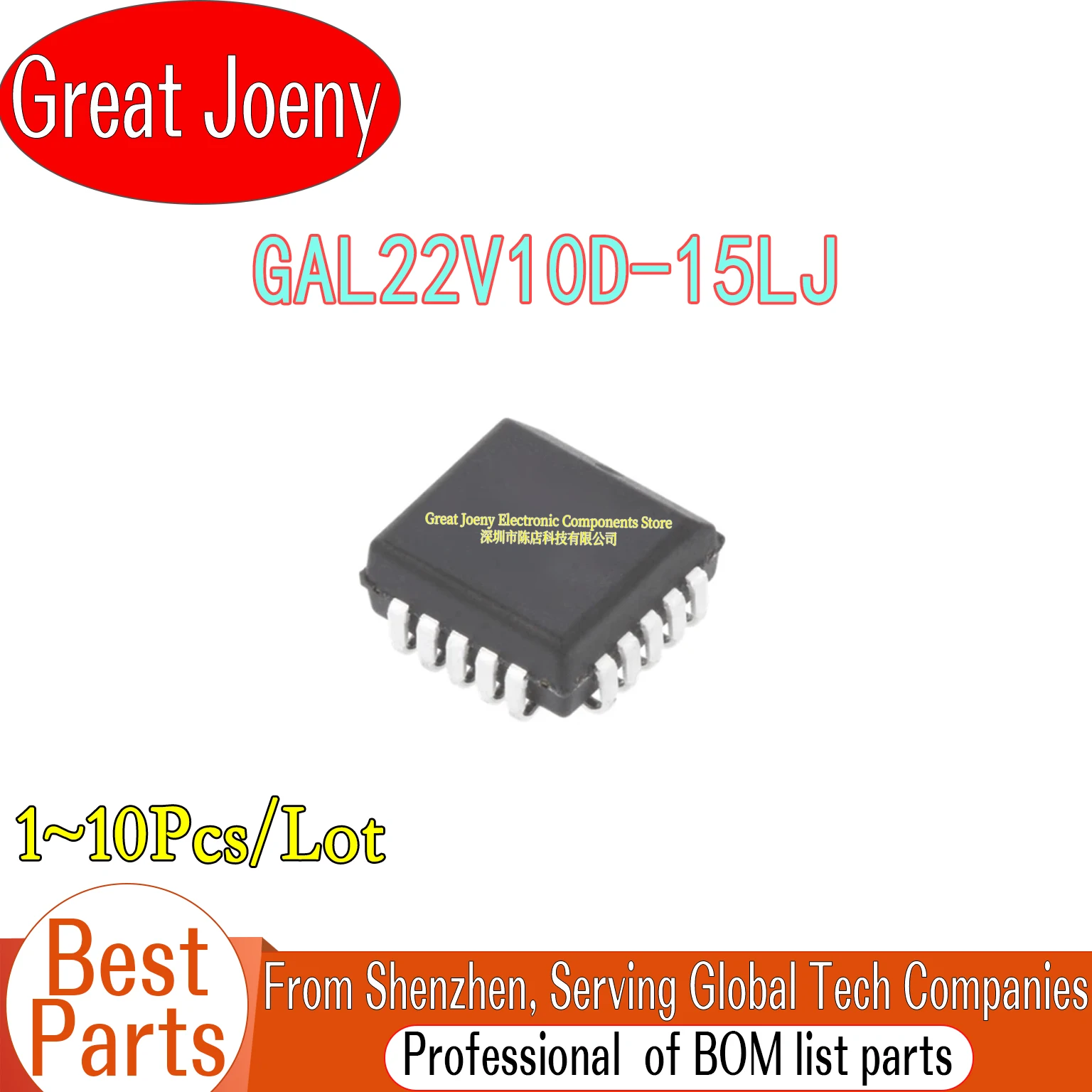 (1-10 Piece)100% New GAL22V10D GAL22V10D-15LJ GAL22V10 IC Chipset PLCC-28
(1-10 Piece)100% New GAL22V10D GAL22V10D-15LJ GAL22V10 IC Chipset PLCC-28