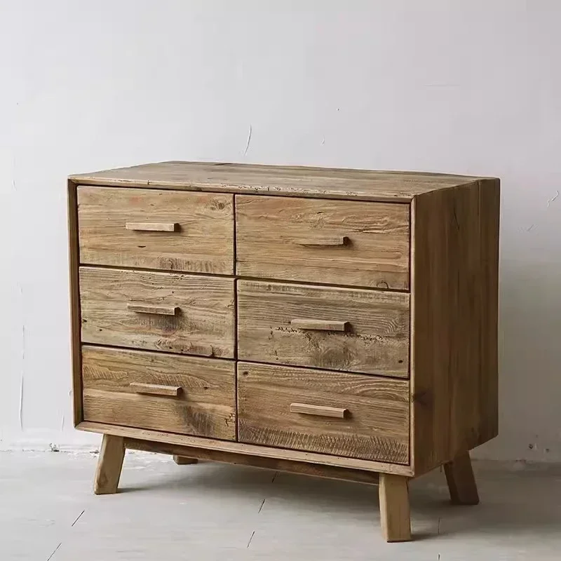 Log Art Chest of Six Drawers American Country Living Room Solid Wood Locker Laosong Wooden Cabinet
Log Art Chest of Six Drawers American Country Living Room Solid Wood Locker Laosong Wooden Cabinet