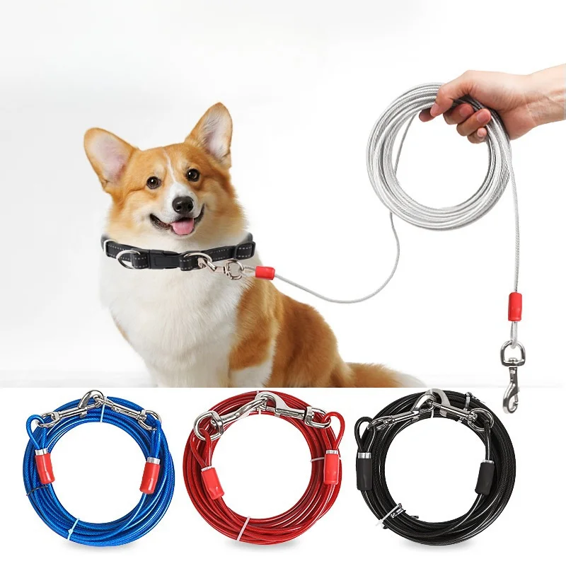 3M Outdoor Pet Leash With Dog Fixed Pile Metal Screw Stake For Camping Garden Ground Steel Wire Dogs Leads Leashes Set
3M Outdoor Pet Leash With Dog Fixed Pile Metal Screw Stake For Camping Garden Ground Steel Wire Dogs Leads Leashes Set