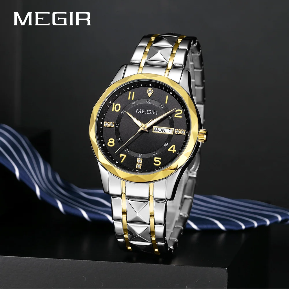 MEGIR Top Luxury Brand Quartz Watch Men Stainless steel Strap Military Watches 30ATM Waterproof Wristwatch Relogio Masculino
MEGIR Top Luxury Brand Quartz Watch Men Stainless steel Strap Military Watches 30ATM Waterproof Wristwatch Relogio Masculino