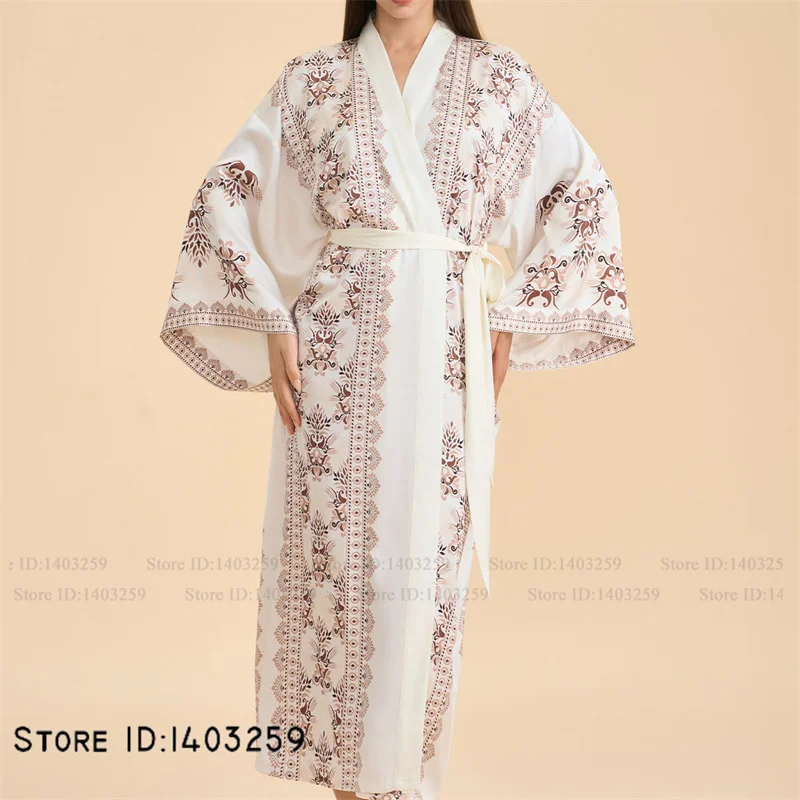 Женский длинный халат больших размеров, ночная рубашка с цветочным принтом, кимоно, халат, шелковая атласная одежда для сна, домашнее платье, свободная повседневная одежда для отдыха
Женский длинный халат больших размеров, ночная рубашка с цветочным принтом, кимоно, халат, шелковая атласная одежда для сна, домашнее платье, свободная повседневная одежда для отдыха