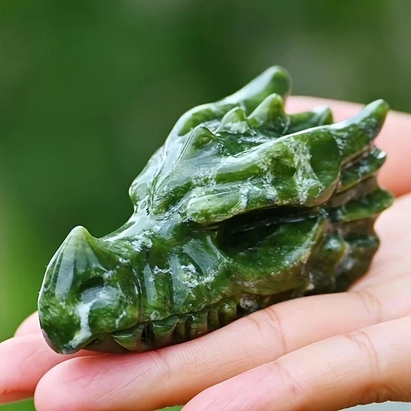 Natural Serpentine Dragon Skull for Christmas Decorations and Halloween Gifts Home Decor Quartz Crystal Skull Mineral Specimen
Natural Serpentine Dragon Skull for Christmas Decorations and Halloween Gifts Home Decor Quartz Crystal Skull Mineral Specimen