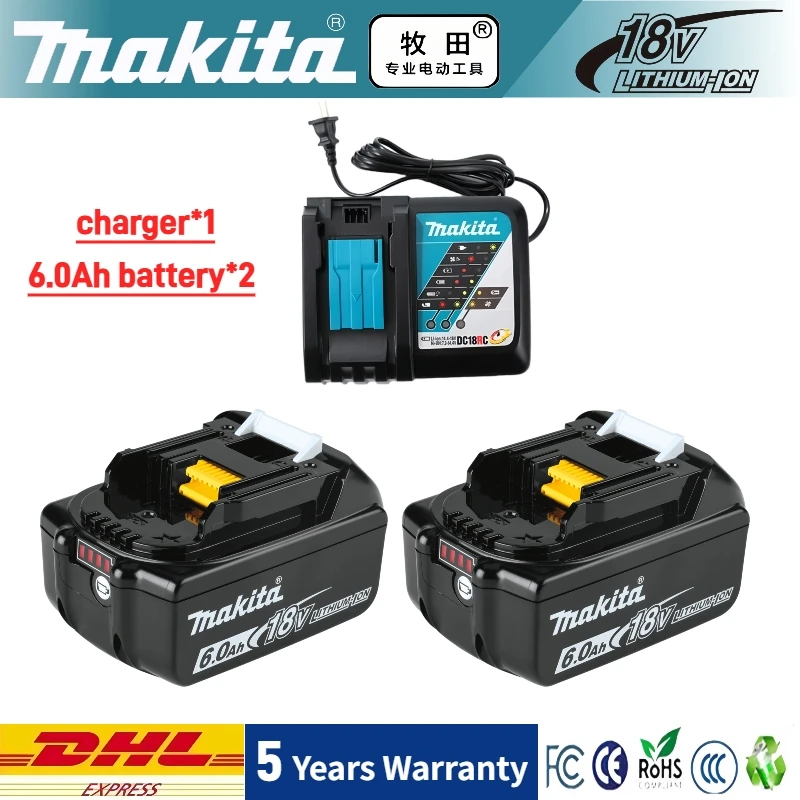 【DHL FAST DELIVERY】100% Original Makita 18V 6.0AH Rechargeable Battery, for Makita 18V Battery BL1830 BL1840 BL1850 BL1860
【DHL FAST DELIVERY】100% Original Makita 18V 6.0AH Rechargeable Battery, for Makita 18V Battery BL1830 BL1840 BL1850 BL1860