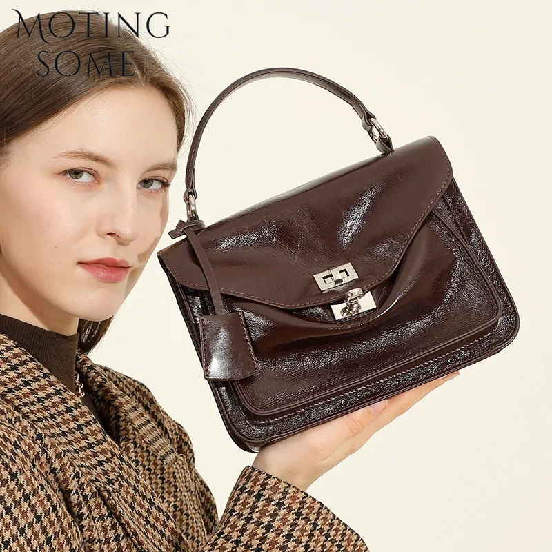 Motingsome Oil Wax Genuine Leather Handbag Women Luxury Designer Bags 2025 New Satchels Shoulder Messenger Mini Tote Purse Black
Motingsome Oil Wax Genuine Leather Handbag Women Luxury Designer Bags 2025 New Satchels Shoulder Messenger Mini Tote Purse Black