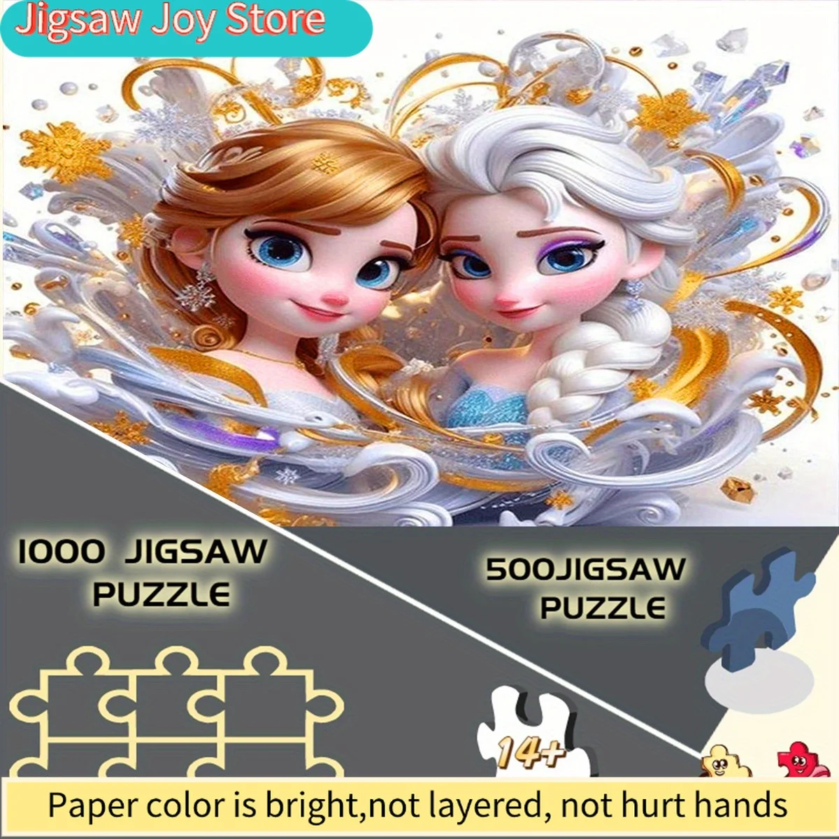 Disney/Disney Paper Puzzle, DIY Ice Princess Sisters Cute Winter Fairy Tale Jigsaw Puzzles for Home Leisure, Friends Gatherin
Disney/Disney Paper Puzzle, DIY Ice Princess Sisters Cute Winter Fairy Tale Jigsaw Puzzles for Home Leisure, Friends Gatherin