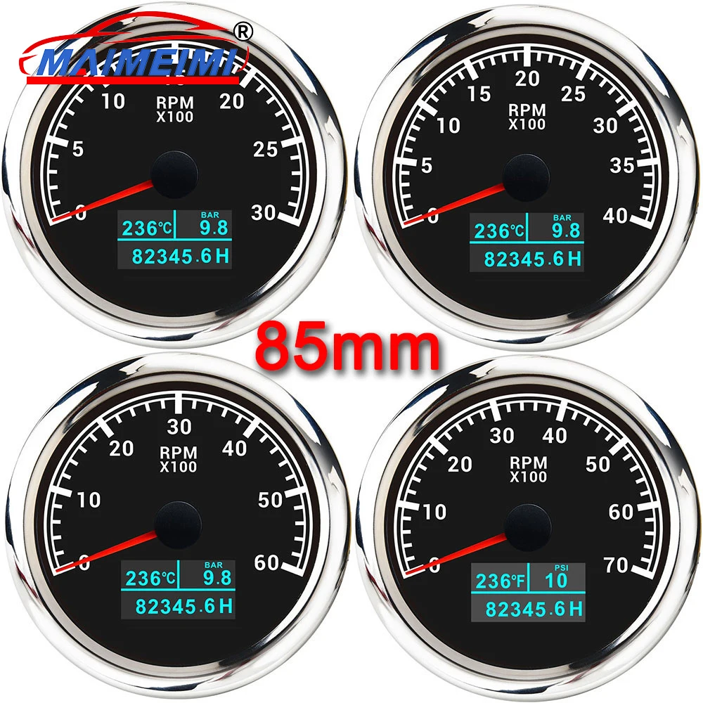 85mm 3 in 1 Tachometer 0-3000RPM 0-4000RPM 0-6000RPM 0-7000RPM 0-8000RPM with Oil Pressure Hours Water Temp Meter For Car
85mm 3 in 1 Tachometer 0-3000RPM 0-4000RPM 0-6000RPM 0-7000RPM 0-8000RPM with Oil Pressure Hours Water Temp Meter For Car