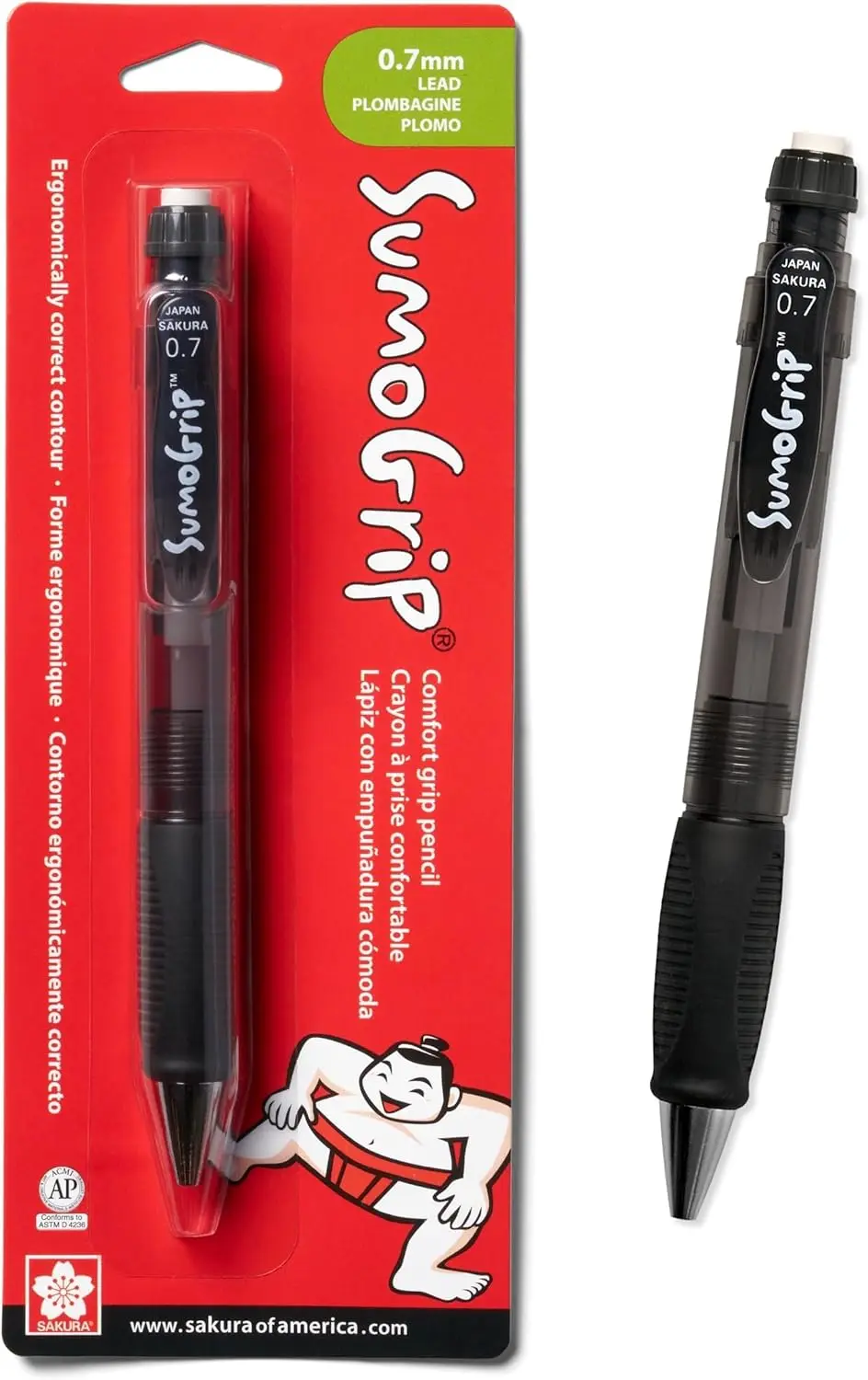 0.7mm Mechanical Pencil with Ergonomic Cushion Grip, Clear Gray, Lightweight, Anti-Roll Clip
0.7mm Mechanical Pencil with Ergonomic Cushion Grip, Clear Gray, Lightweight, Anti-Roll Clip