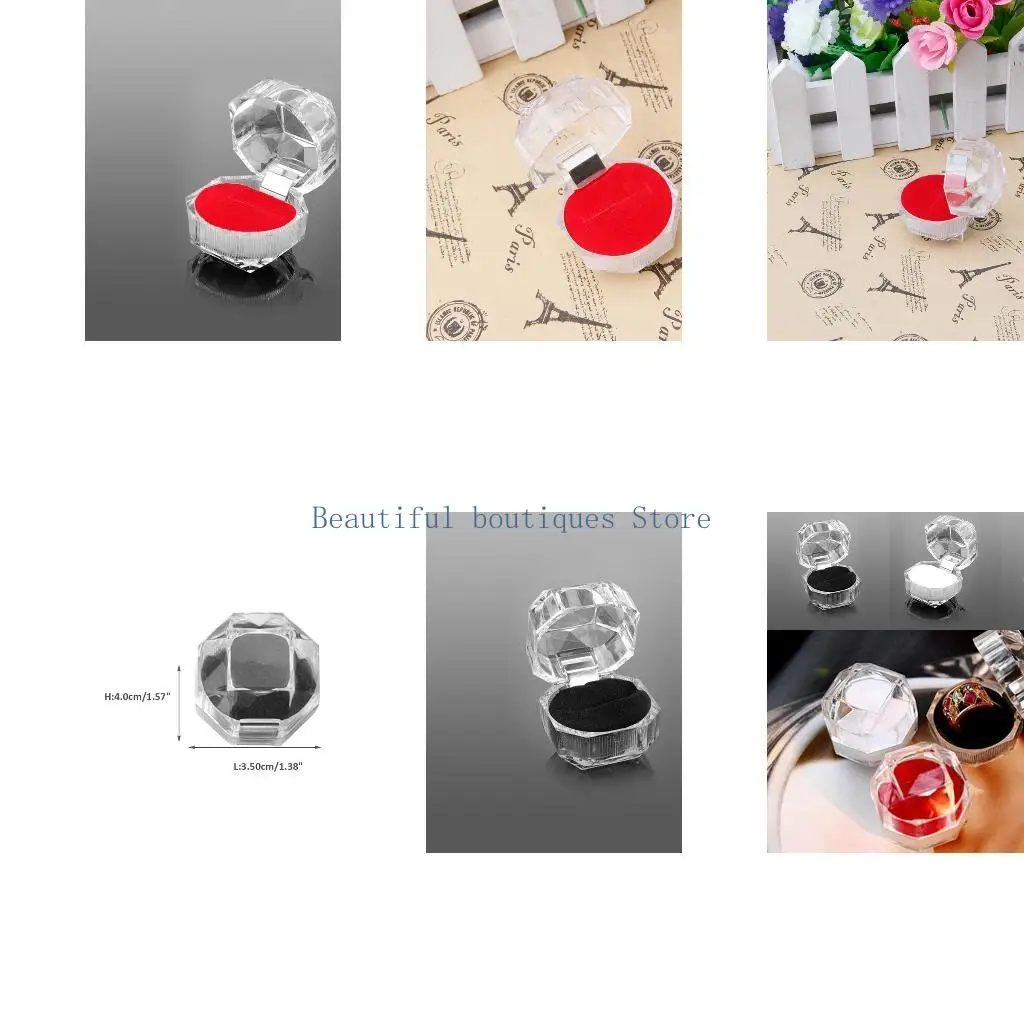 U4LF Ring Storage Box Acrylic Ring Boxes for Ring Insert 3 Color
U4LF Ring Storage Box Acrylic Ring Boxes for Ring Insert 3 Color