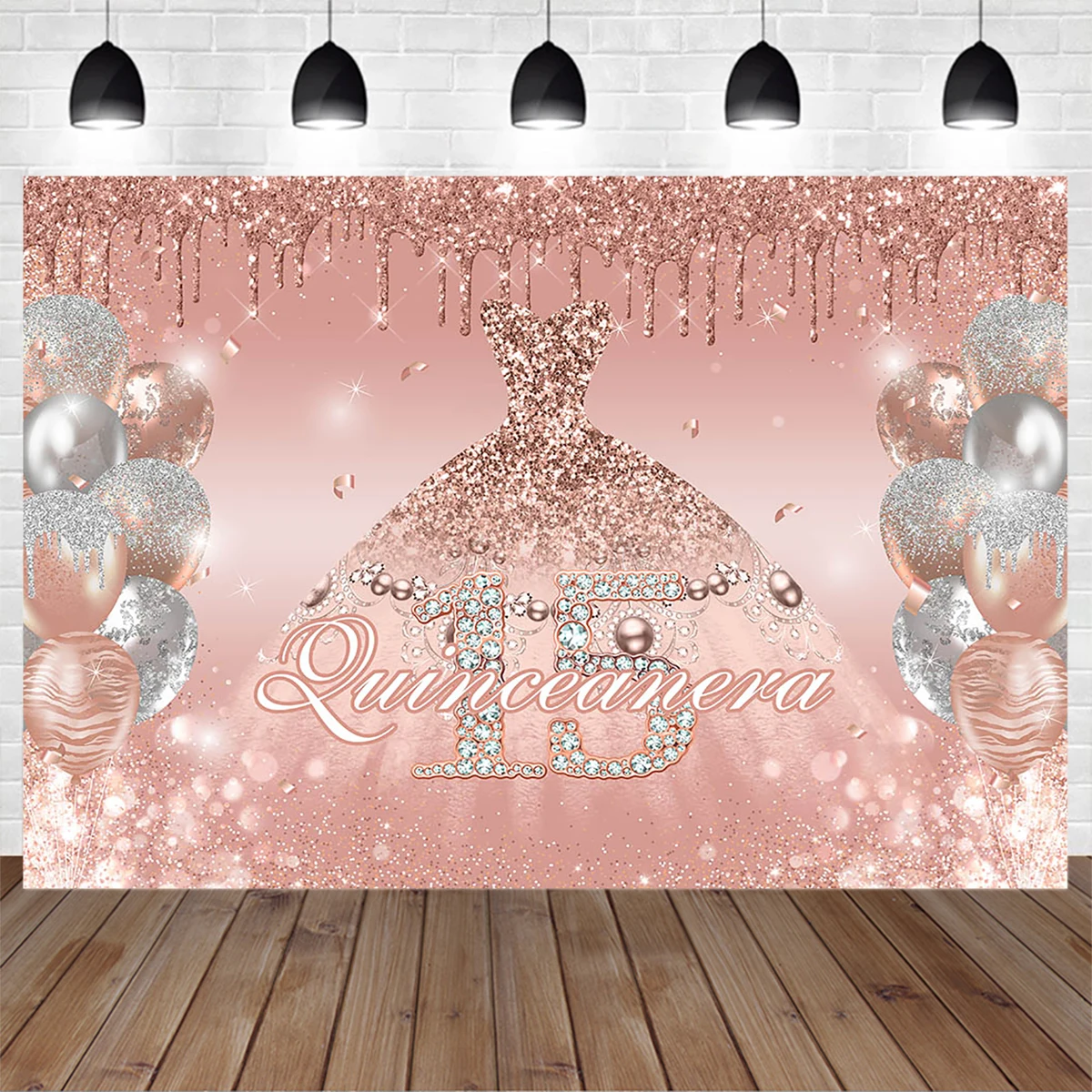 Mocsicka Quinceanera Sweet 15h Princess Birthday Backdrop Pink Girl Dress Balloon Diamond Background Glitter Photography Prop
Mocsicka Quinceanera Sweet 15h Princess Birthday Backdrop Pink Girl Dress Balloon Diamond Background Glitter Photography Prop