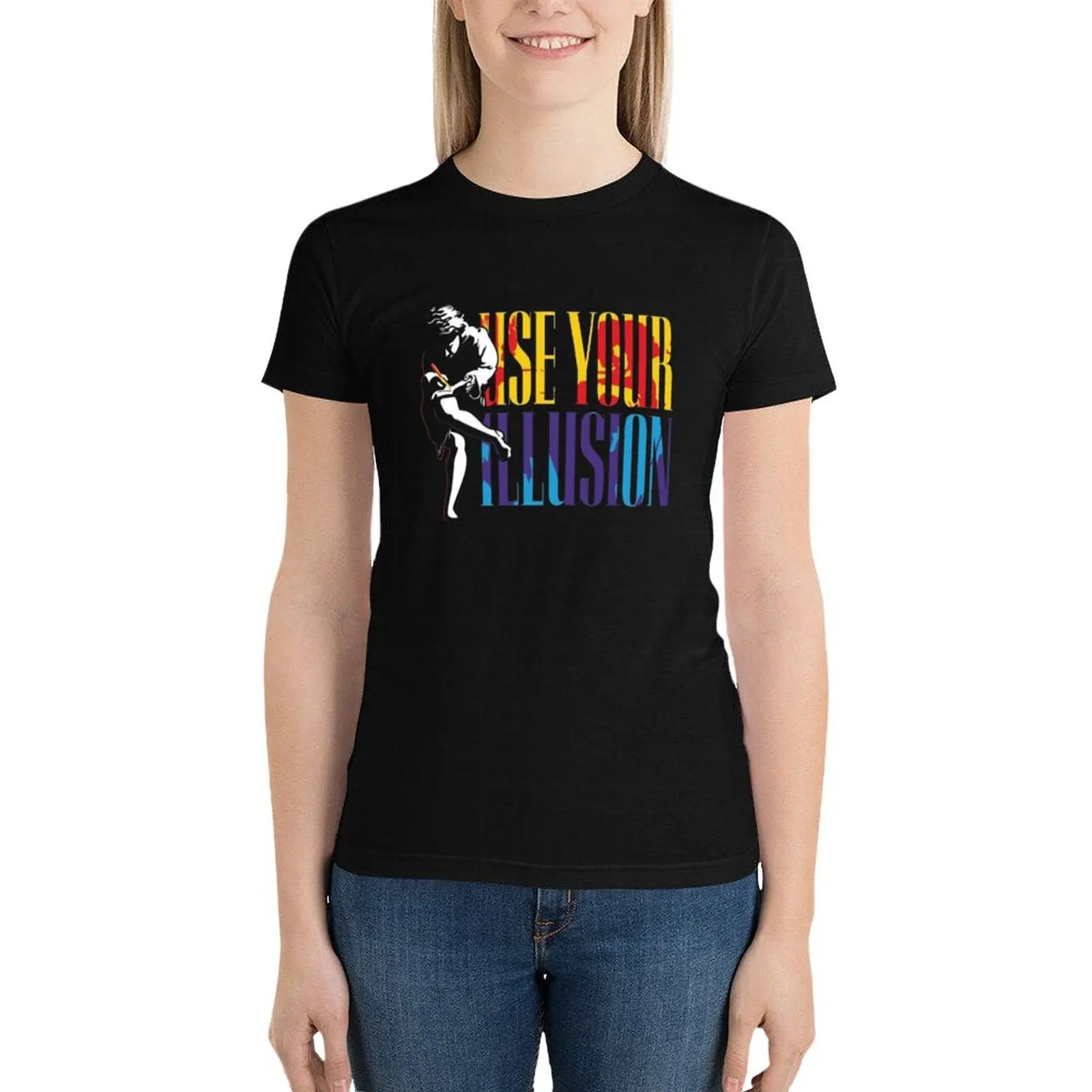 Use Your Illusion T-Shirt lady clothes female summer top Female clothing Women clothes
Use Your Illusion T-Shirt lady clothes female summer top Female clothing Women clothes