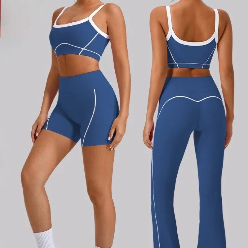 Yoga Sets, Halter Fitness Suits, Sleeveless Breathable Bras with Chest Pads, Women's Color-blocking Bras, Long Shorts
Yoga Sets, Halter Fitness Suits, Sleeveless Breathable Bras with Chest Pads, Women's Color-blocking Bras, Long Shorts