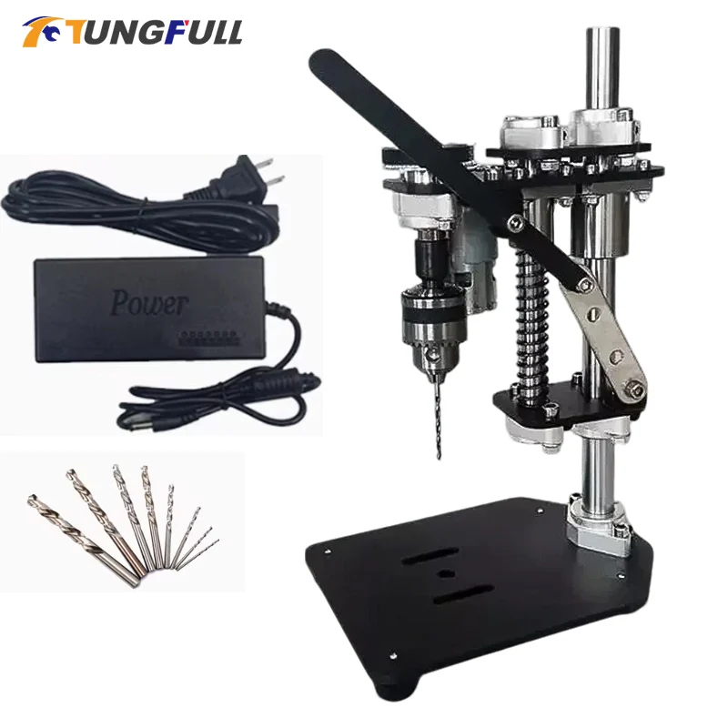 Portable Mini Desktop Drill Press 220V Variable Speed Benchtop Drilling Machine Precision Wood Metal Craft DIY Stand
Portable Mini Desktop Drill Press 220V Variable Speed Benchtop Drilling Machine Precision Wood Metal Craft DIY Stand