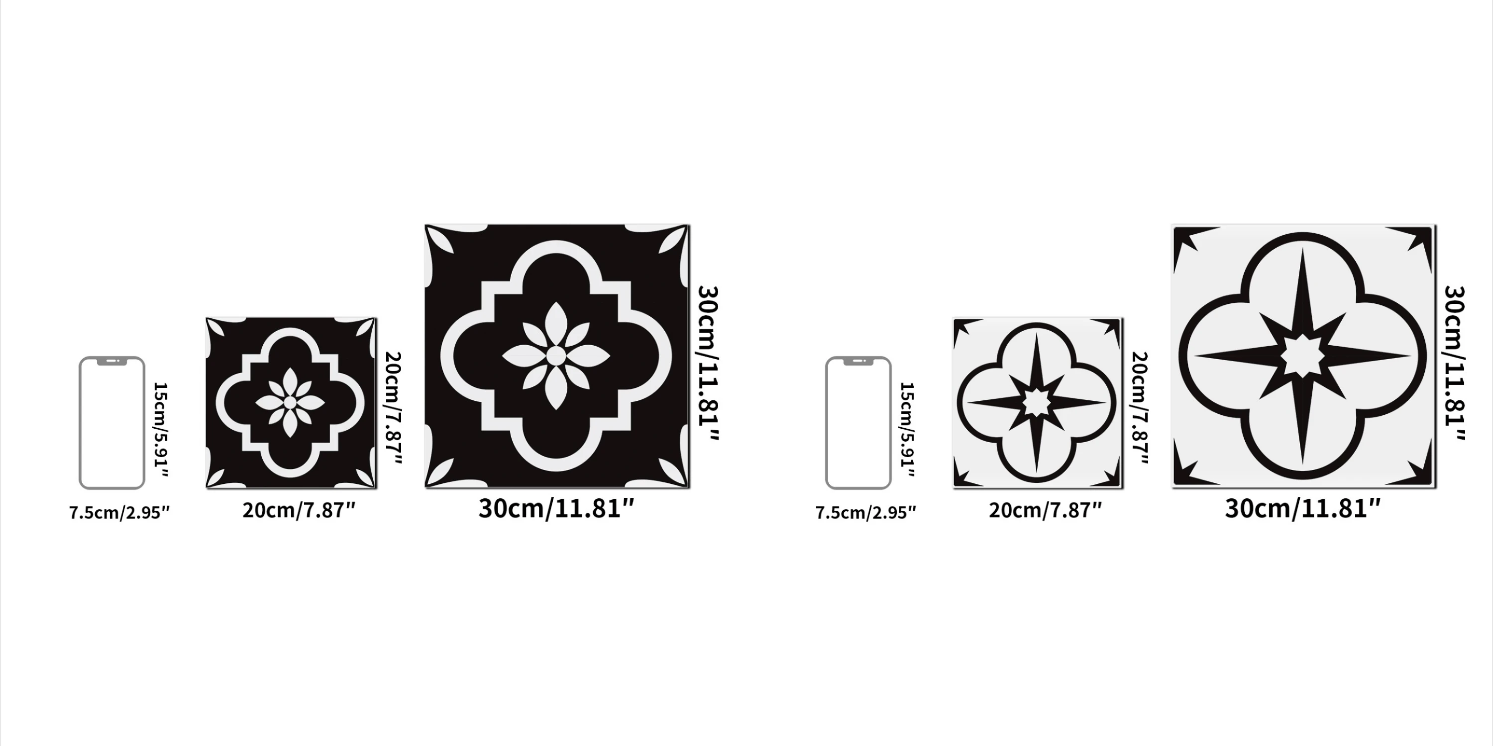 Portuguese Tile Wall Panels Self-Adhesive - Black & White Waterproof Floor Stickers for Bathroom/Bedroom European Style
Portuguese Tile Wall Panels Self-Adhesive - Black & White Waterproof Floor Stickers for Bathroom/Bedroom European Style