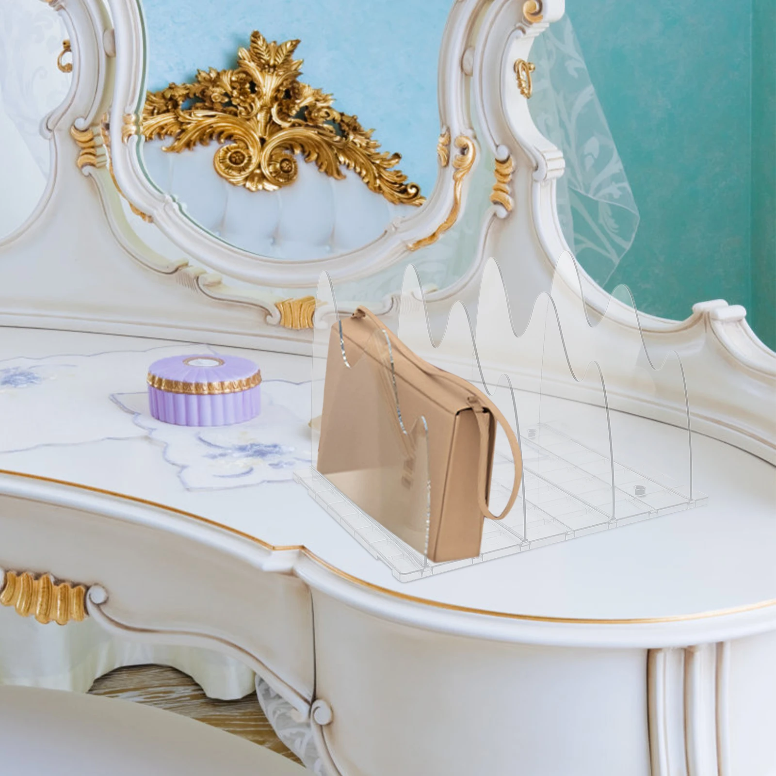 Регулируемый ящик для хранения, органайзер, сумка, кошелек, перегородка, полка для шкафа, пластиковый прозрачный аксессуар для шкафа для дома 
Регулируемый ящик для хранения, органайзер, сумка, кошелек, перегородка, полка для шкафа, пластиковый прозрачный аксессуар для шкафа для дома