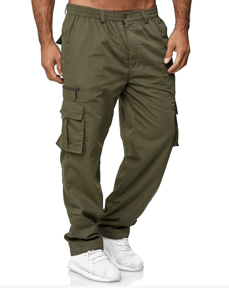 Men's Casual Fitness Sport Trousers Loose-Fit Straight-Leg Multiple Pockets Outdoor Cargo Pants Zippered Access Control
Men's Casual Fitness Sport Trousers Loose-Fit Straight-Leg Multiple Pockets Outdoor Cargo Pants Zippered Access Control